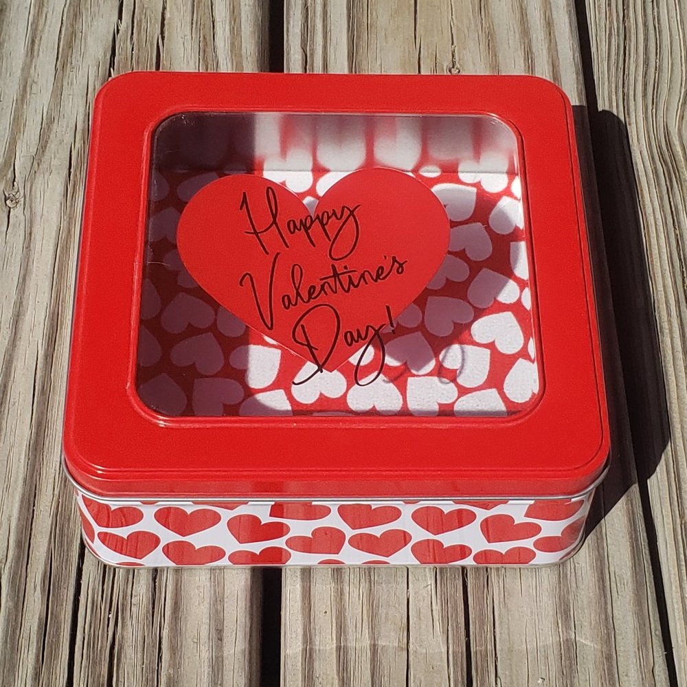 Valentine's Square Window Tin